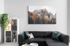 Dolomites in Autumn Trees