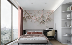 Cherry Blossoms on Mountains