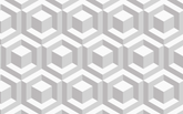 3D Cubic Pattern Light Gray BG Seamless
