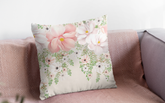 3D Flower Photos In Hand-Painted Watercolor on Throw Pillow