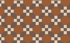 4 Rectangle Link Pattern Brown BG Seamless
