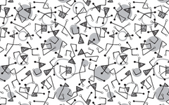 Abstract Geometrical Nodes White BG Seamless