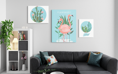 Cactus and Flamingos