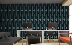 Geo Stripes Teal BG Seamless