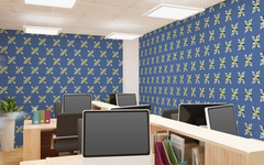 Geo Polygon Blue BG Seamless