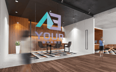 Office Transparent Sticker Signs