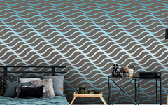 Gradient Waves Pattern Gray BG Seamless