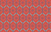 Hexagon and Oblong Patterns Red BG Seamless
