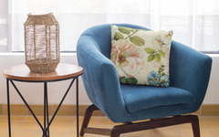 Les Jardin Botanical Art on Throw Pillow