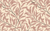 Long Stemmed Brown Leaves Pattern Cream BG Seamless