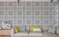 Mandala Gray BG Seamless