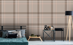 Plaid Pattern Brown Khaki BG Seamless