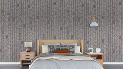 Stacks of Odd-Shaped Art Pattern Gray BG Seamless