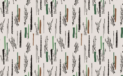 Vertical Green Lines Cream BG Seamless