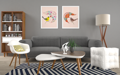 Flower Fusion and Bird Orange BG