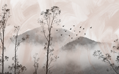 Skein of Birds at Dusk