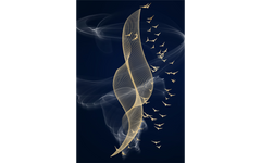 Flock of Gold Birds