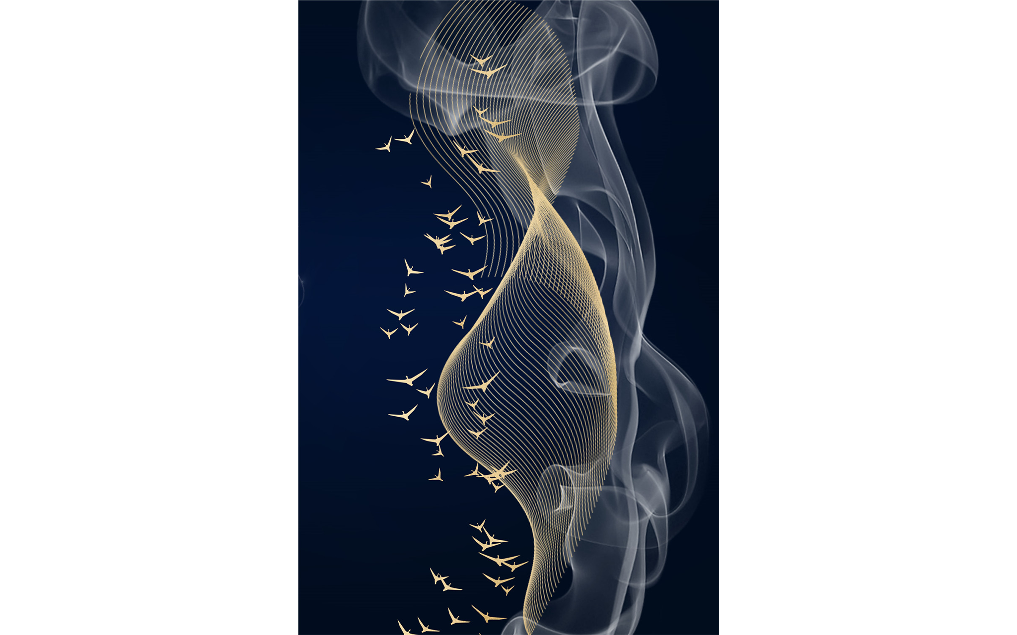 Flock of Gold Birds