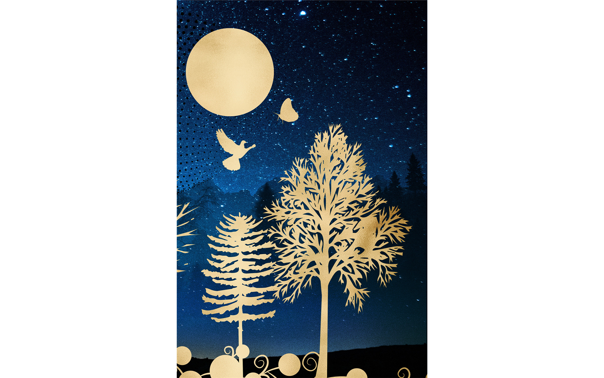 Midnight Golden Tree