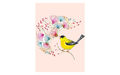 Flower Fusion and Bird Orange BG