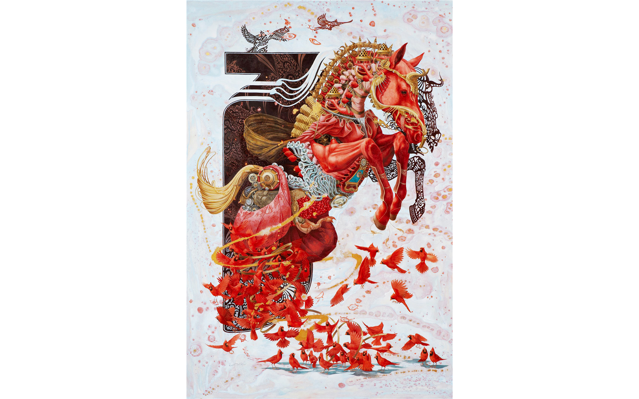 Galloping Red Horse