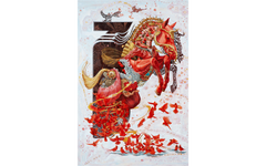 Galloping Red Horse