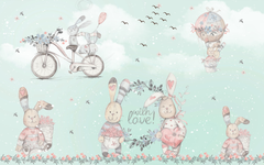 Rabbits with Full of Hearts