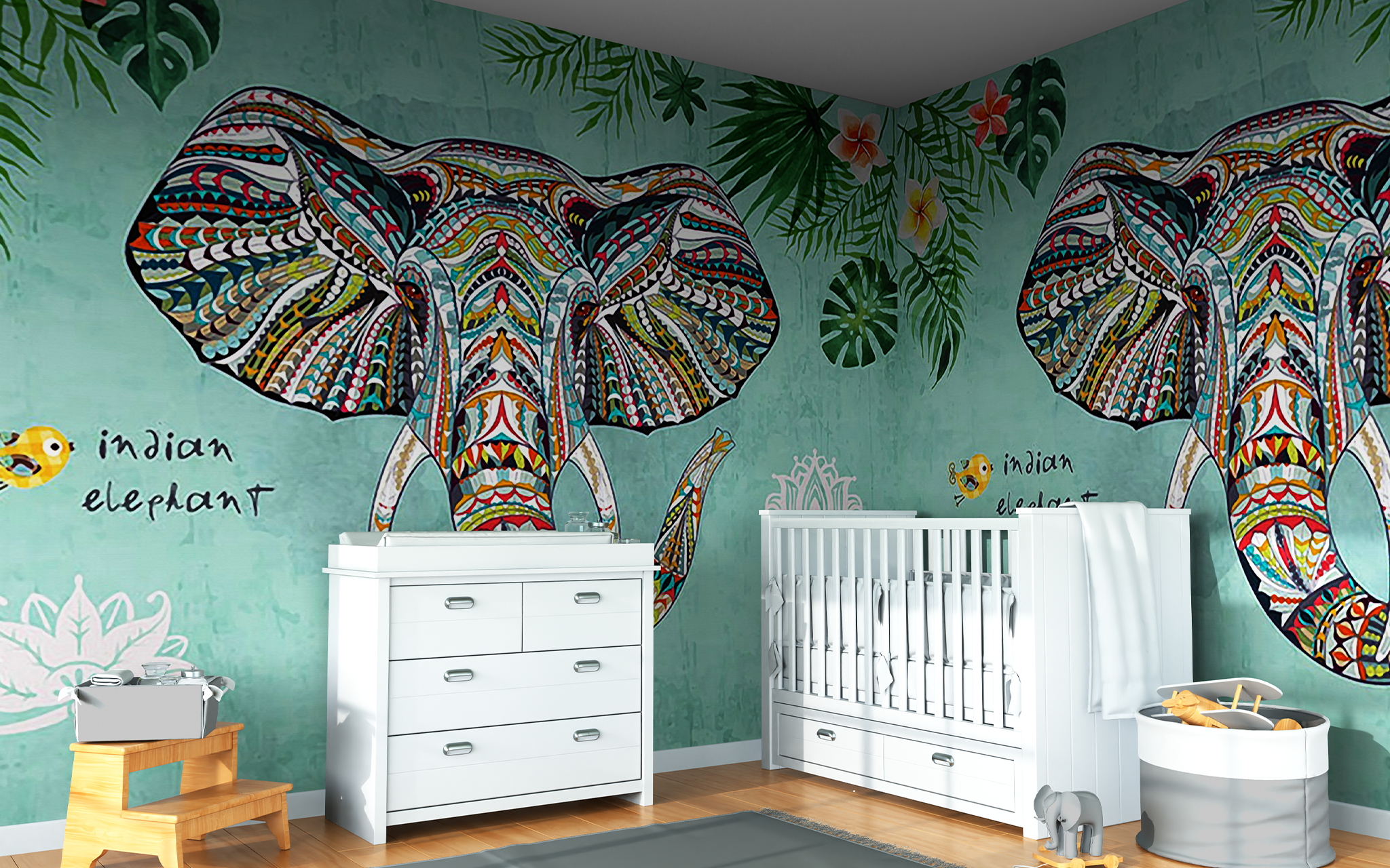 Colorful Elephant Head