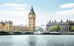 Big Ben with Bridge and River