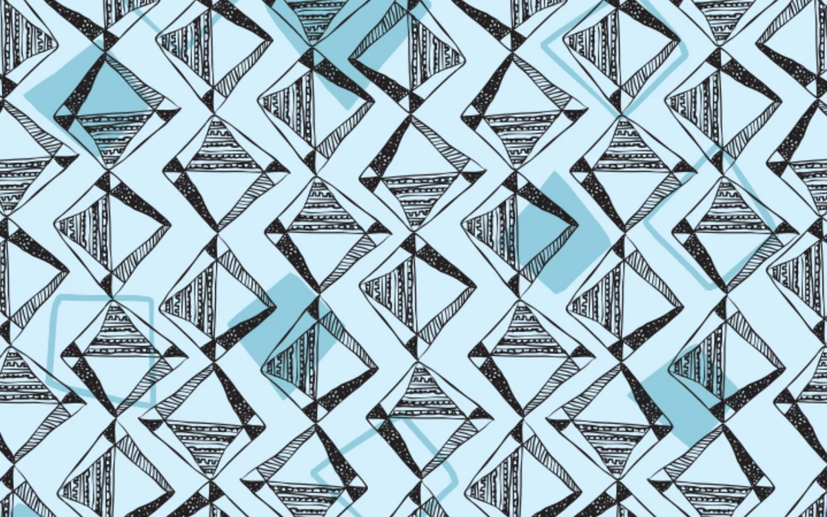 Diamond Shape Pattern Sky Blue BG Seamless