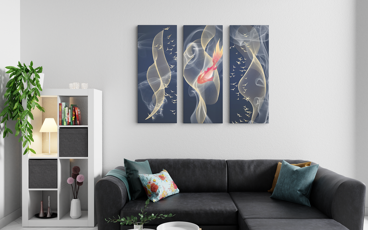 Flock of Gold Birds