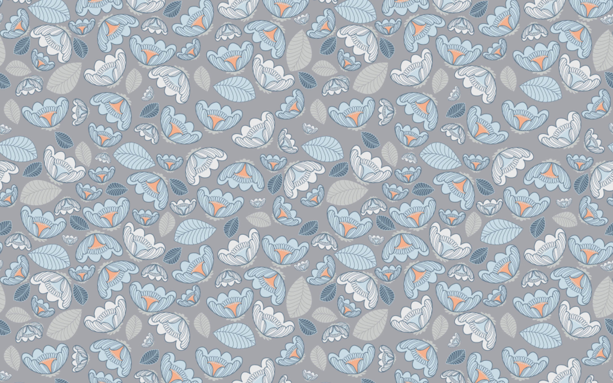 Floral Gray Pattern Seamless