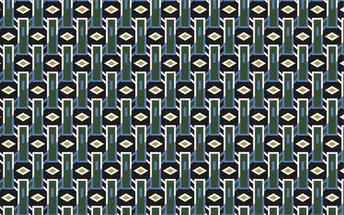Geo Polygon Black BG Seamless