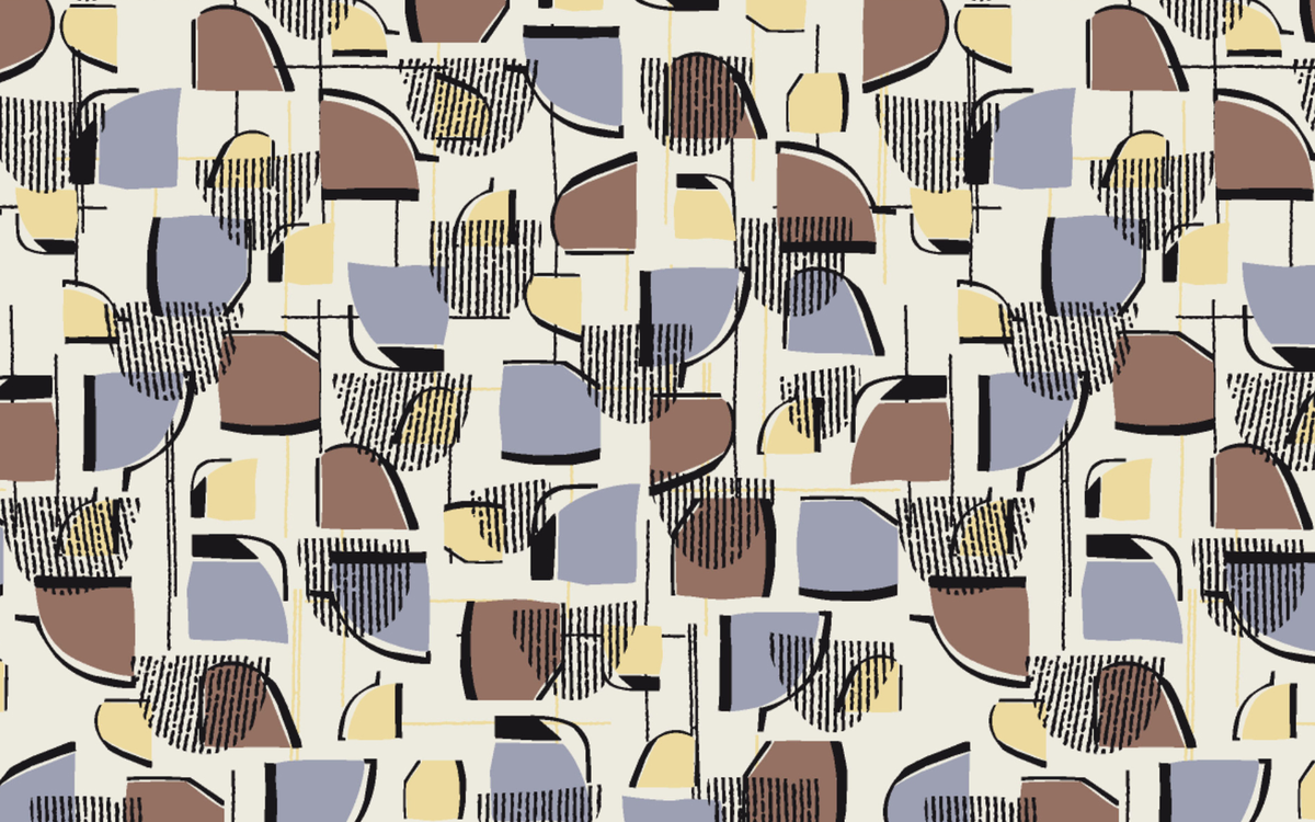 Geometric Abstract Shapes White BG Seamless