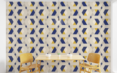 Hexagonal Blue-Yellow BG Seamless