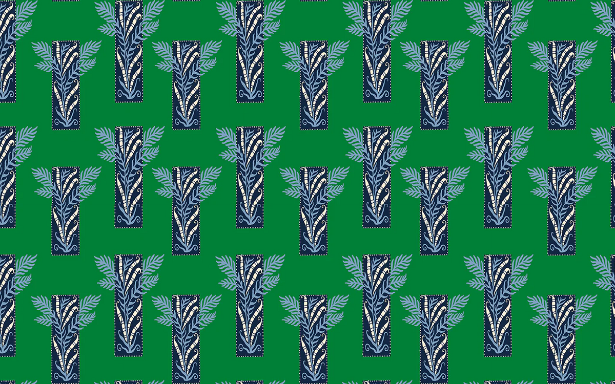 Leaves Etched in Sapphire Frames