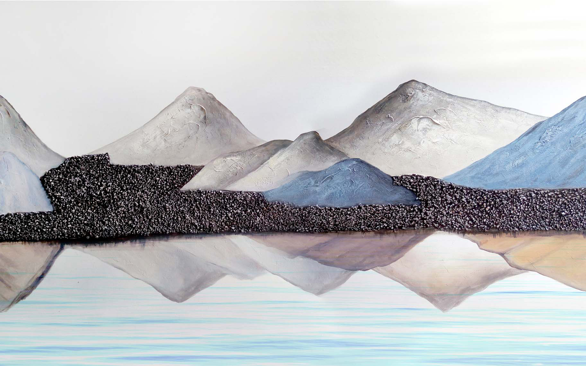 Pebble Stones on Mountain