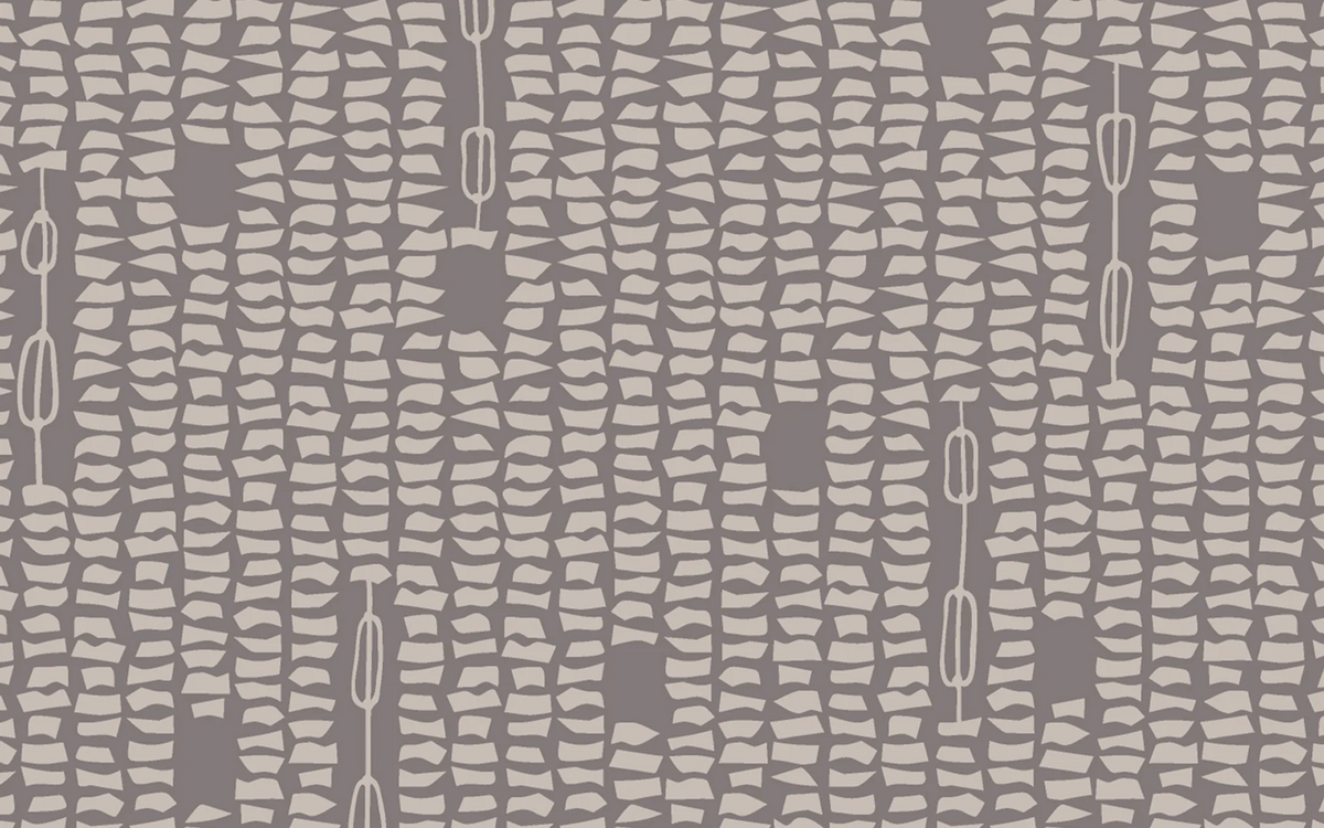 Stacks of Odd-Shaped Art Pattern Gray BG Seamless
