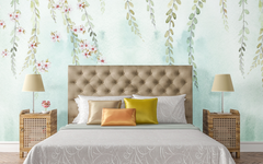 Thin Leaves Light Green Backdrop