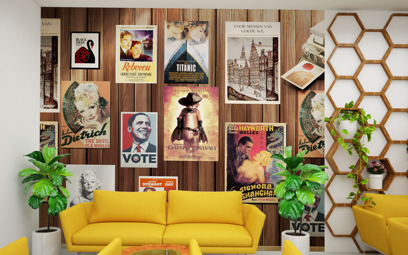 The Celebrity Posters in Wood Panel