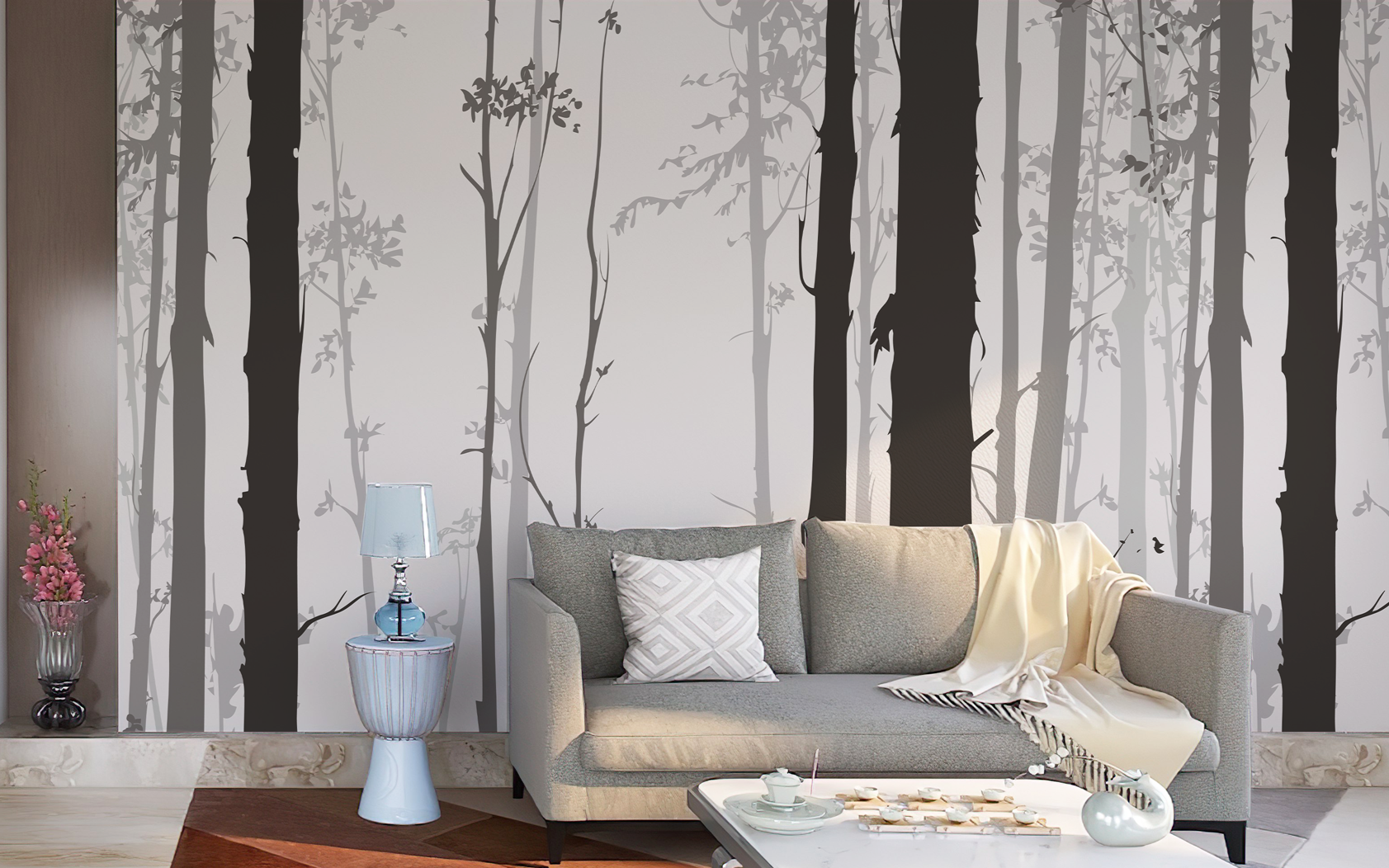Black and White Forest
