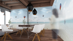 Black Birds, Balloons and Boats