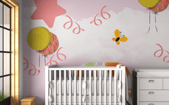 Baby Elephant in Pink Wall