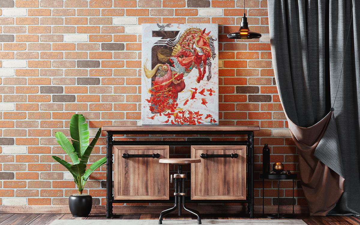 Galloping Red Horse