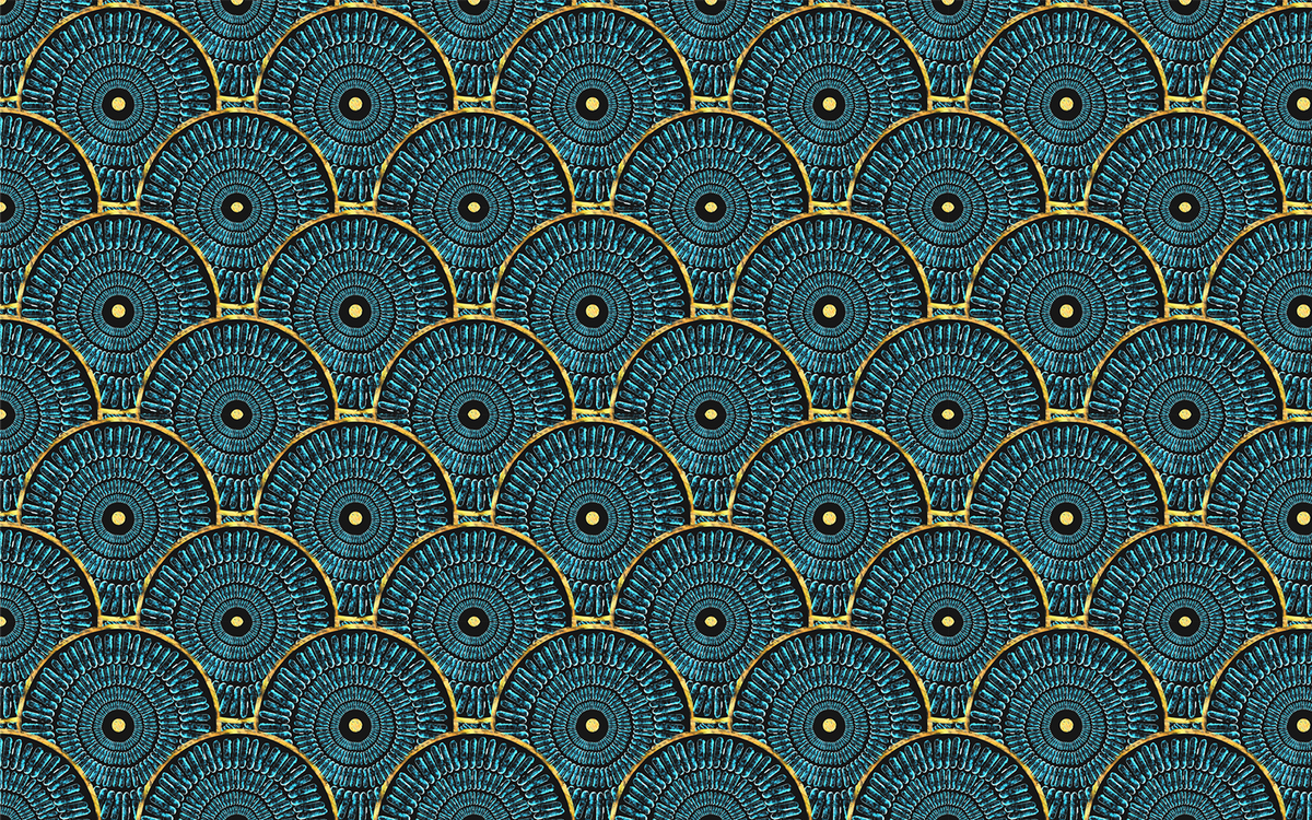 Azure & Gilded Mosaic