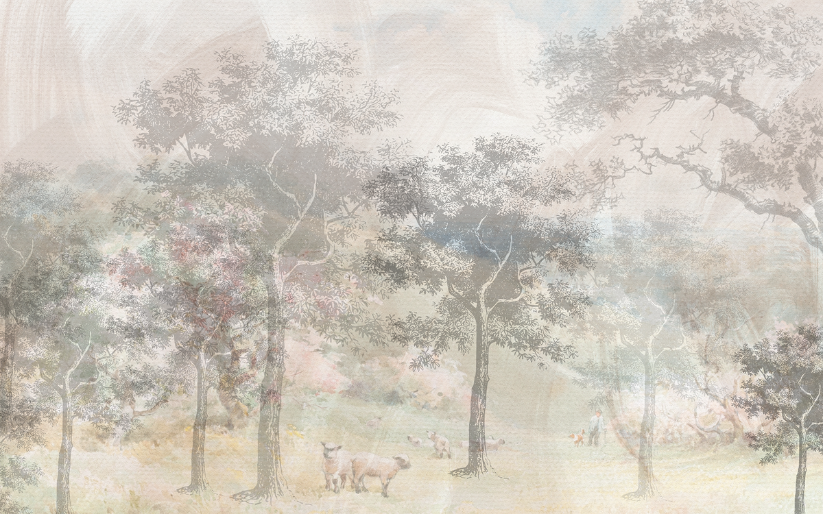 Landscape with Grazing Sheep