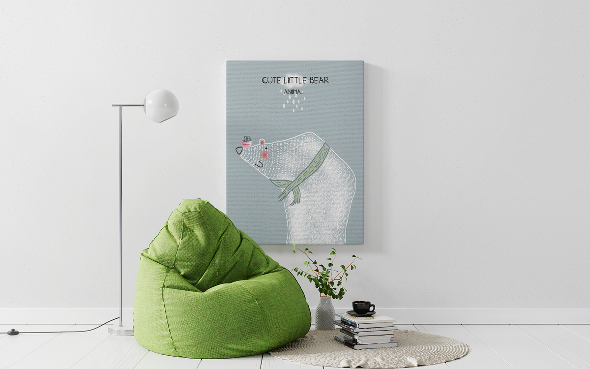 White Bear with Cactus